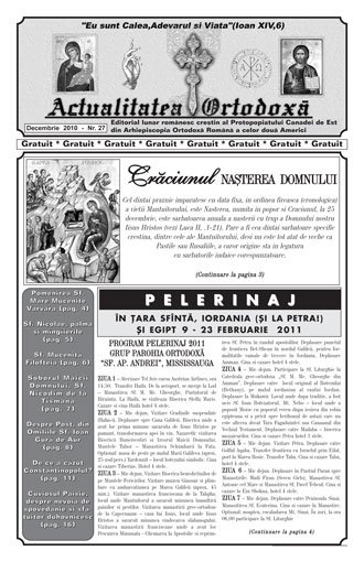 actualitatea ortodoxa decembrie 20011